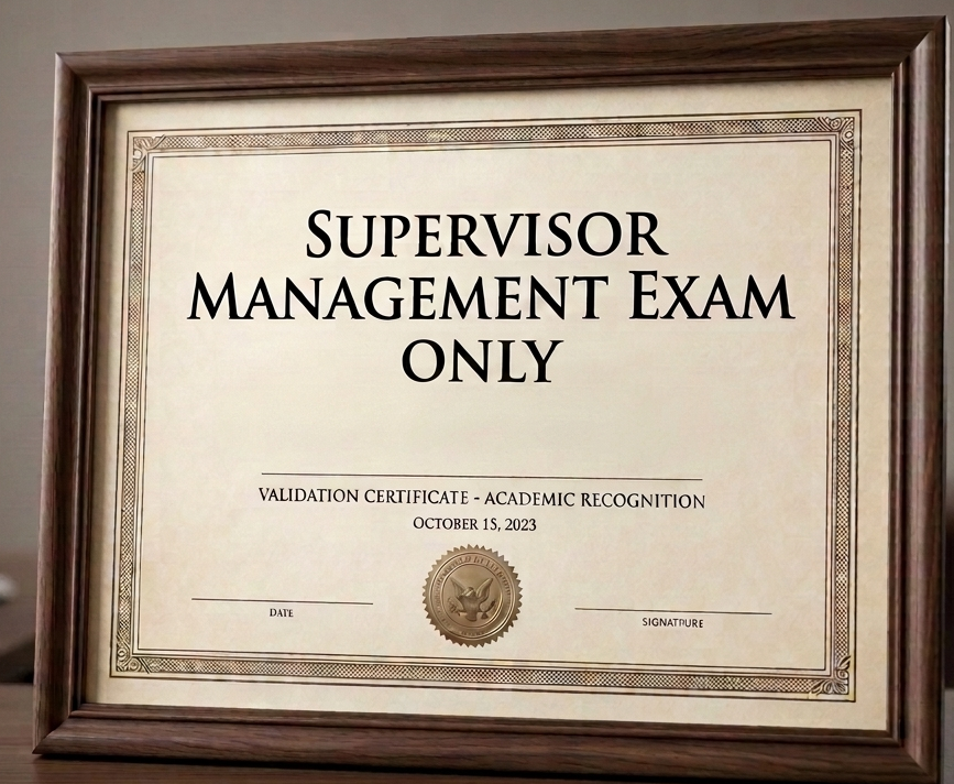 Supervisor Management Exam Only